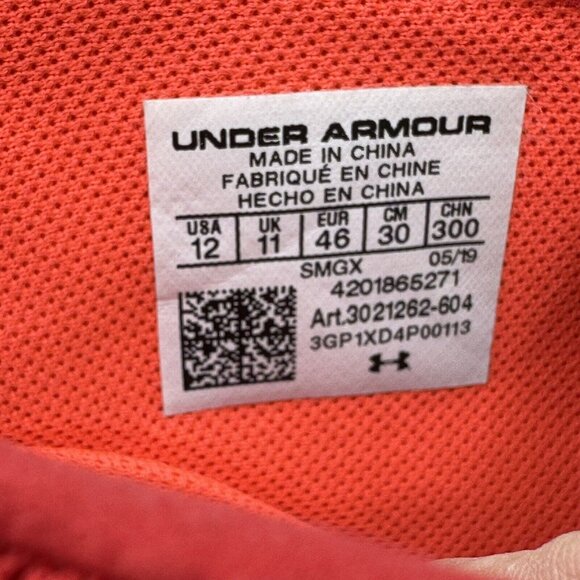 EUC Under‎ Armour Men’s Anatomix Spawn Mid Micro G Red Size 12 3021262-604 - Picture 5 of 15